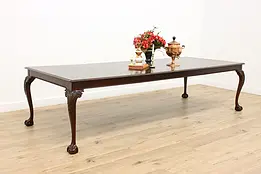 Georgian Design Vintage Dining Table, 3 Leaves, Stickley #50226