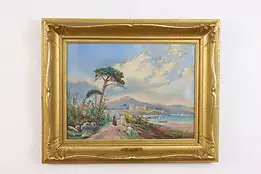 Nile River & Boat Antique Original Painting Cunningham 22" #50109