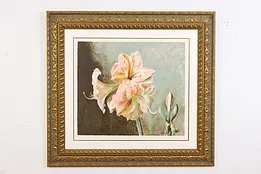 Amaryllis Flowers Vintage Original Lithograph, Wyeth 36" #49399