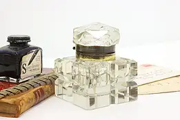 Traditional Vintage Cut Glass Desktop Inkwell #50030