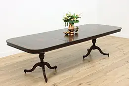 Renaissance Design Antique Dining Table, 4 Leaves, Batik #50355