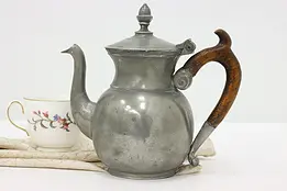 Victorian English Antique Pewter Teapot or Kettle, Signed #50374