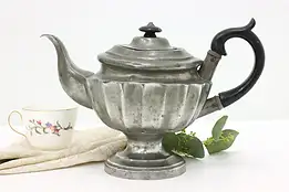 Victorian Antique Pewter Kitchen Teapot or Kettle #50369