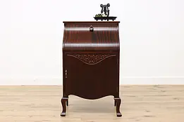 Art Nouveau Antique Mahogany Secretary Desk Music Cabinet #50372