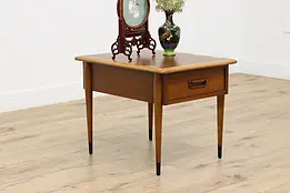 Midcentury Modern Vintage End Side Table, Dovetail Top, Lane #50177