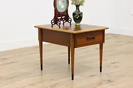 Midcentury Modern Vintage End Side Table, Dovetail Top, Lane #50177