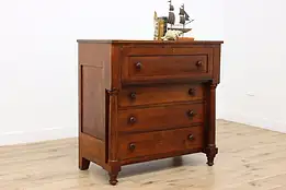 Empire Antique 1825 Cherry Butler Secretary Desk & Chest #50358