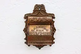 Victorian Antique Cast Iron Wall Hanging Match Holder Parker #50438