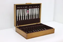 Silver Wheat Reed & Barton Sterling 48 pc Midcentury Set 12 #50211