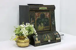 Victorian Antique Painted Coffee Tea Gun Powder Bin, Norton #50059