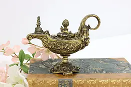 Miniature Antique Brass Plated Aladdin Genie Oil Lamp #50381
