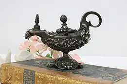 Miniature Antique Aladdin Genie Oil Lamp, Myth Face #50380