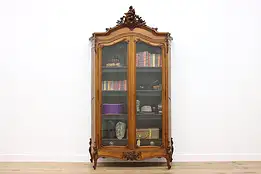 French Antique Carved Armoire, Bookcase or Display, Wimphen #50287