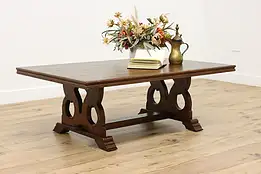 Farmhouse Rustic Vintage Mahogany Coffee Table #50591