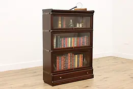 Oak Antique Stacking Lawyer Bookcase Bath Cabinet Globe #50345
