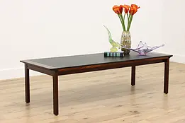 Midcentury Modern Vintage Rosewood & Leather Coffee Table #50585