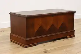 Art Deco Vintage Walnut Blanket Chest or Trunk, Dillingham #50776