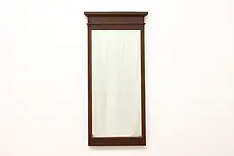 Arts & Crafts Antique Oak Wall Hall, Bedroom or Bath Mirror #49891