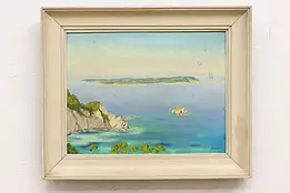 French Islands Vintage Original Oil Painting, Lagae 22" #50619