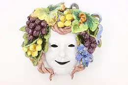 Italian Renaissance Vintage Porcelain Bacchus Mask #48956