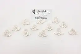 Set of 12 Vintage Porcelain Flower Place Card Holders Ardalt #50700