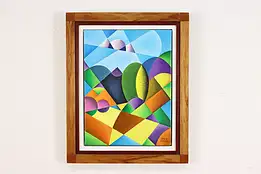 Abstract Landscape Original Acrylic Painting, Bodden 16" #50774