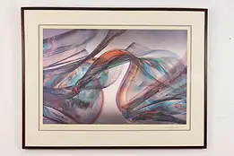 Purple Tide Vintage Original Abstract Lithograph, March 44" #49988
