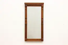Victorian Eastlake Antique Carved Walnut Hall Mirror #51011