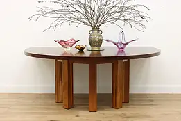 Midcentury Modern Demilune Buffet Dining Table or Desk #49439