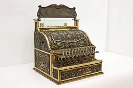 Victorian Antique Ornate Bronze Store Cash Register National #47693