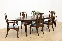 Georgian Design Vintage Cherry Dining Set, Table & 6 Chairs #51175