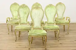 Set 6 Vintage Hollywood Regency Vintage Dining Chairs Mikel #51303