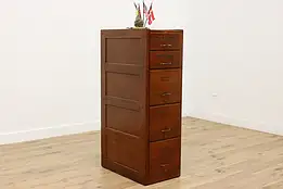 Arts & Crafts Antique Oak File or Collector Cabinet, Weis #50648