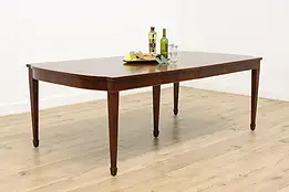 Hepplewhite Design Vintage Mahogany Dining Table, 3 Leaves #51177