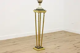 Classical Vintage Brass & Granite Plant or Sculpture Stand #50645