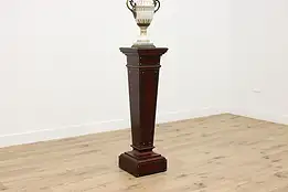 Georgian Vintage Gold Tooled Leather Scupture Pedestal #50985