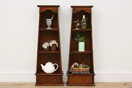 Pair of Vintage Farmhouse Wall Hanging Display Shelves #50996