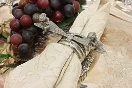 Victorian Antique Silverplate Dragonfly Napkin Ring, Grigley #45999