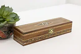 Syrian Vintage Inlay Mosaic Jewelry or Pen Box #51870