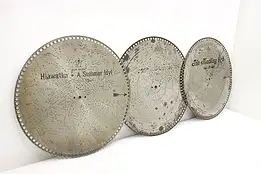 Set of 3 Antique Empress Mira 15.5" Music Box Discs Hiawatha #52070