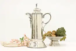 Victorian Antique Silverplate Wine Pitcher, Grapes, Rogers #49073