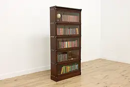 Macey Antique 5 Stack Oak Lawyer Office Bookcase or Display #52271