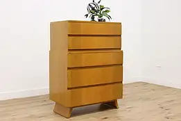 Midcentury Modern Vintage Mahogany Tall Chest Dresser, Rway #52403