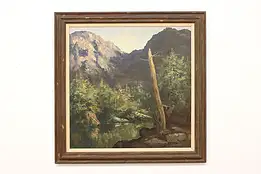 Valley Forest Vintage Original Oil Painting, Huertas 44.5" #52690