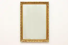 French Design Vintage Gold Painted Bedroom Bath Wall Mirror #52684