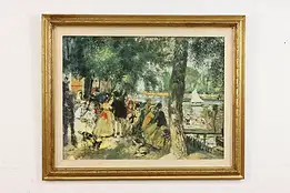 Seine River Party Vintage Lithograph Print After Renoir 32" #52487