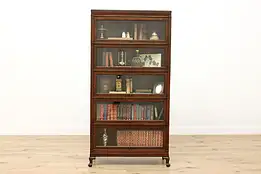 Arts & Crafts Antique 5 Stack Lawyer Bookcase Display, Macey #52694