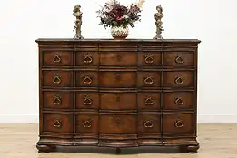 Traditional Vintage Carved Pecan Large Dresser, Thomasville #52890