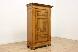 Farmhouse Antique Country Pine Armoire, Wardrobe, Closet #52973