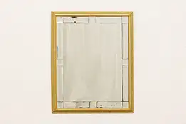 Beveled Panes Vintage Faux Gold Leaf Mirror #52987